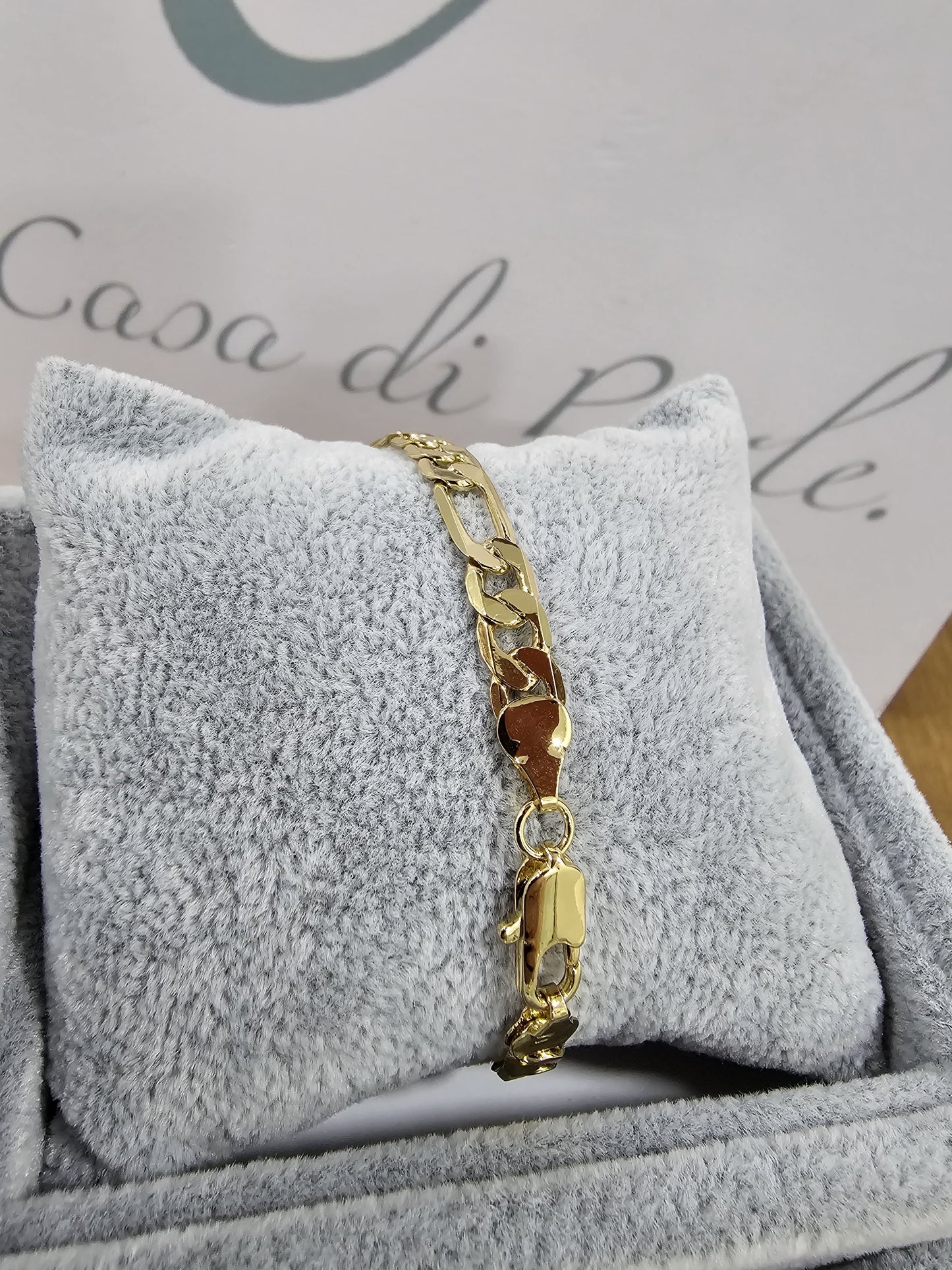 Pulsera Fígaro Marinera Oro Laminado