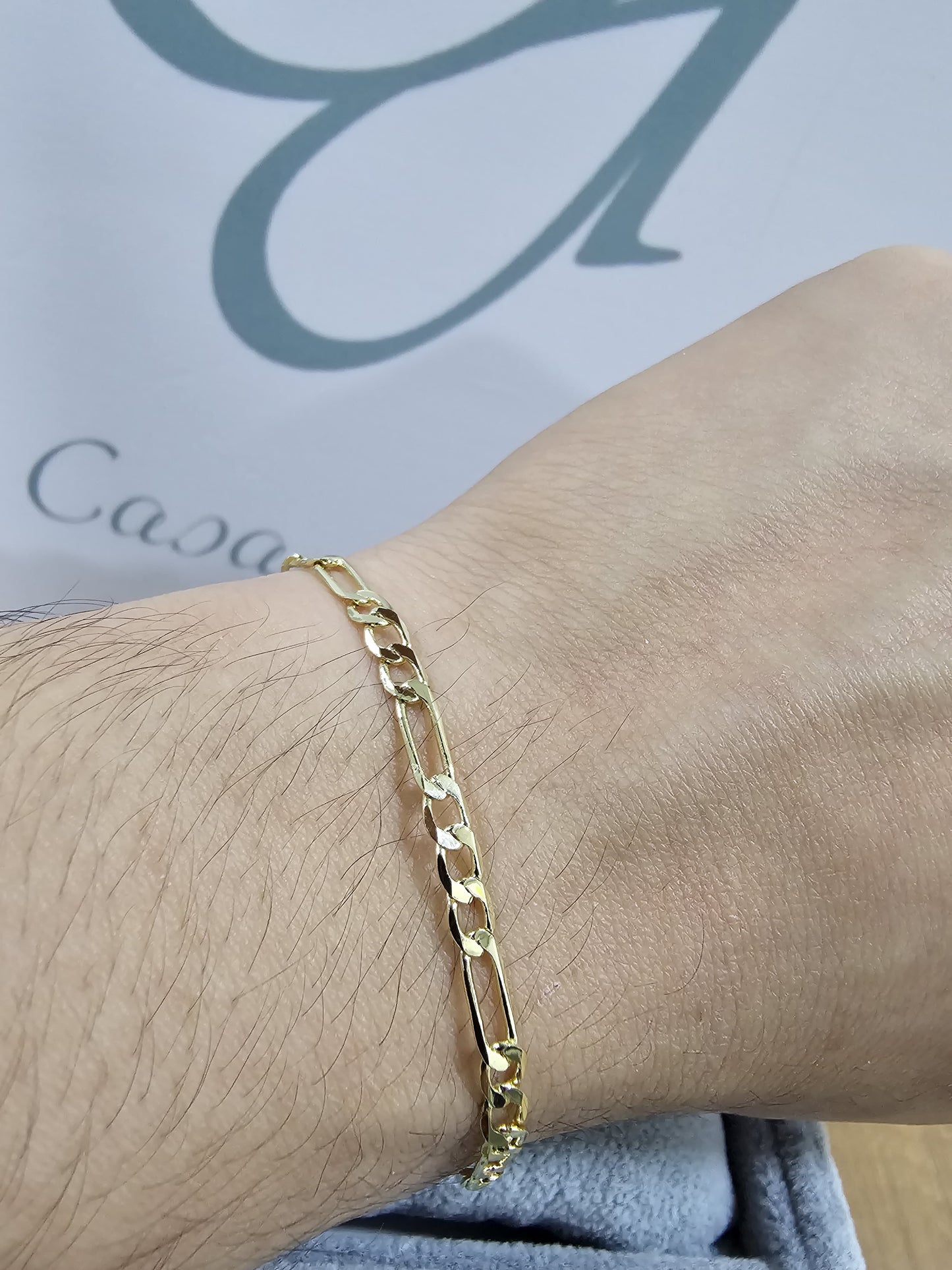 Pulsera Fígaro Oro Laminado