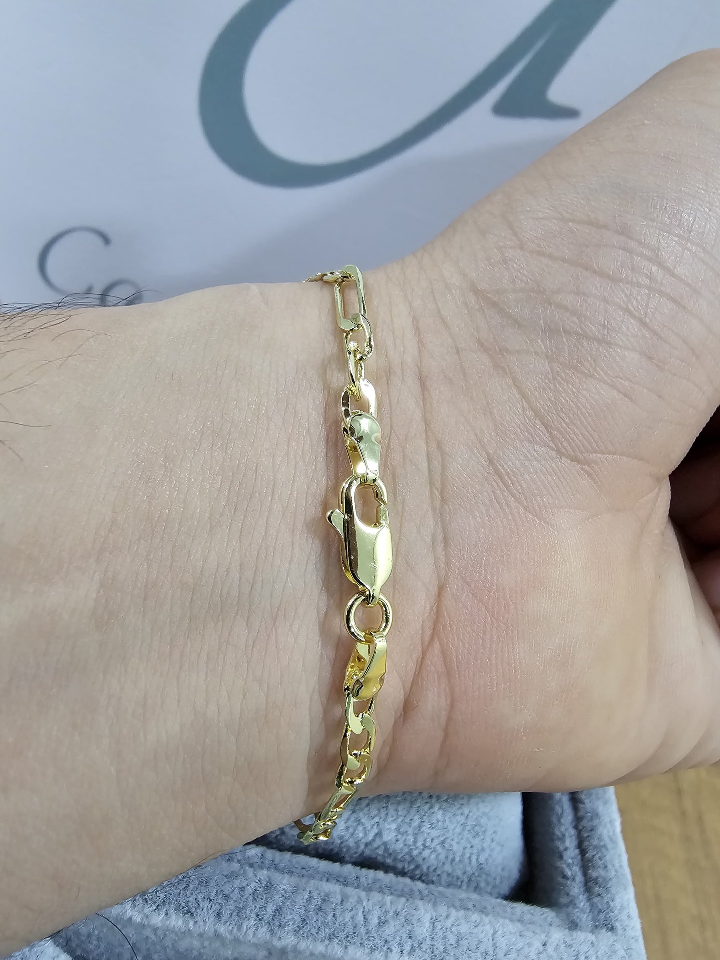 Pulsera Fígaro Oro Laminado